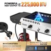 ROVSUN 3 Burner Outdoor Propane Gas Stove with Ignition, Regulator & Shelf, 225,000 BTU Powerful Stand Cooker for Backyard Patio Cooking Home Brewing - 2 of 4