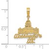 Black Bow Jewelry 14k Yellow Gold Washington D.C. Capitol Building Pendant - 4 of 4