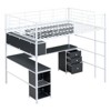 NicBex Full Bunk Bed with "L" Shape Desk Metal Frame Bed Frame with Storage Racks, 3 Drawers, Ladder and Guardrails, No Box Spring Required - 3 of 4