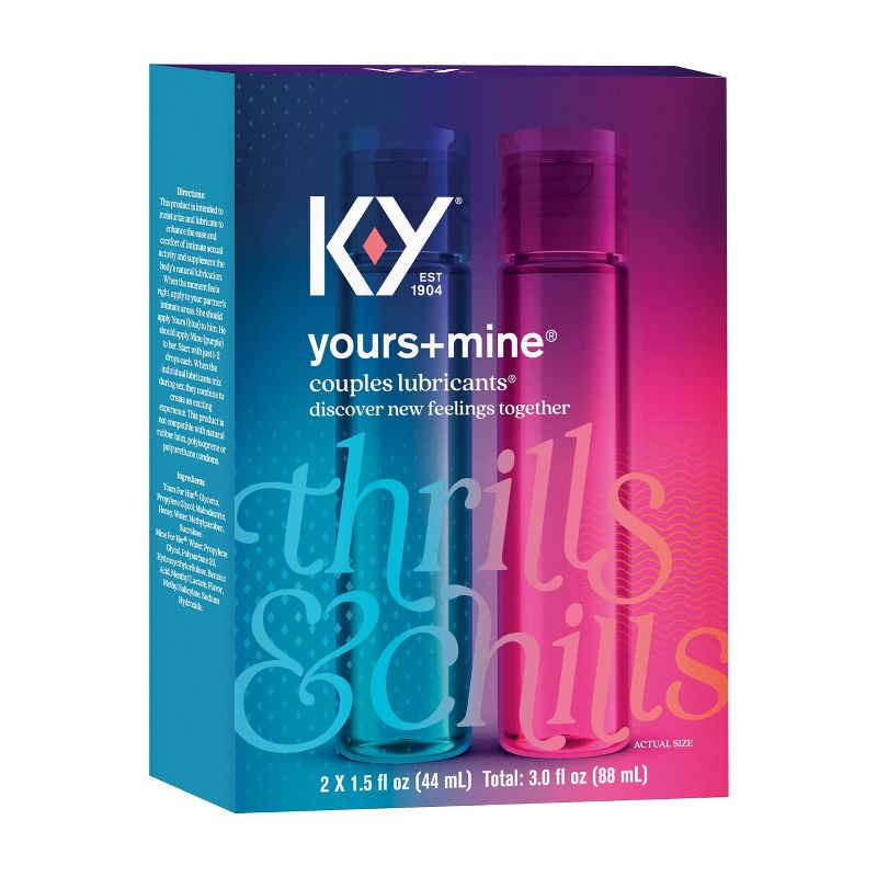 K-Y Yours + Mine Couples Personal Lube - 3oz - 2pk, 6 of 16