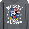 Men's - Disney - Mickey Waving Flag USA Long Sleeve Graphic T-Shirt - 2 of 4