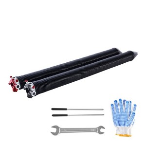 VEVOR Garage Door Torsion Springs, Pair of 0.234 x 2 x 28 in, 16000 Cycles, Electrophoresis Black Coated for Replacement, Garage Door Springs,Black - 1 of 4