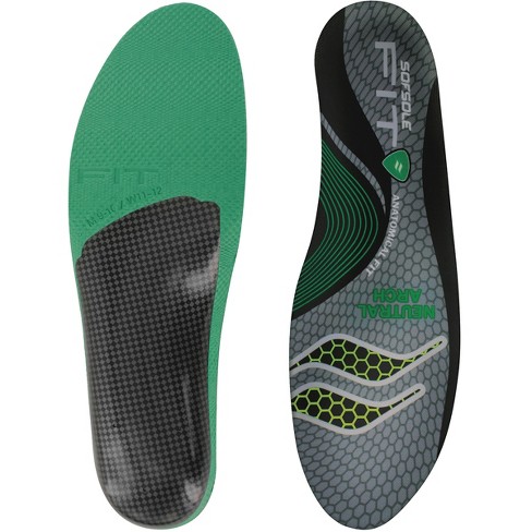 Sof Sole Fit Series Neutral Arch Shoe Insoles - Men's 11-12 : Target