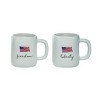 Transpac America The Beautiful USA Flag Sentiment Ceramic Mug Set of 4, Dishwasher Safe - 3 of 4
