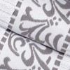 100% Cotton Medium Weight Floral Infinity Trim 3 Piece Bathroom Towel Set by Blue Nile Mills - 3 of 4