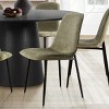 Set of 6 Modern Upholstered Dining Chairs with Fabric Seats and Metal Legs, Padded Kitchen Chairs for Table or Dining Room-Maison Boucle - 2 of 4