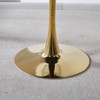 Vynxaria Golden and White Tulip Coffee Table for Mid-Century Modern Elegance - 4 of 4