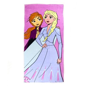 Frozen Anna and Elsa Beach Towel - 1 of 4