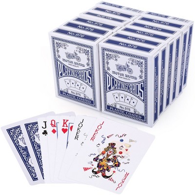 LotFancy 12 Decks Playing Cards, 54Pcs Poker Size Standard Index, Blue