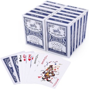 LotFancy 12 Decks Playing Cards, 54Pcs Poker Size Standard Index, Blue - 1 of 4