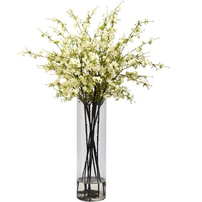 Nearly Natural Giant Cherry Blossom Arrangement, White
