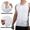 Unique Bargains Men Body Slimming Tummy Shaper Control Underwear with Zipper Stretch Shapewear Polyester - 3 of 4