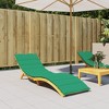 vidaXL Outdoor Sun Lounger Cushion - Weather Resistant Green Lounger Pad Made with 100% Polyester Oxford Fabric with Foam Fiber Filling - 2 of 4