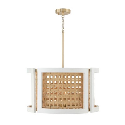 Capital Lighting Lola 4 - Light Pendant in  Flat White/Matte Brass