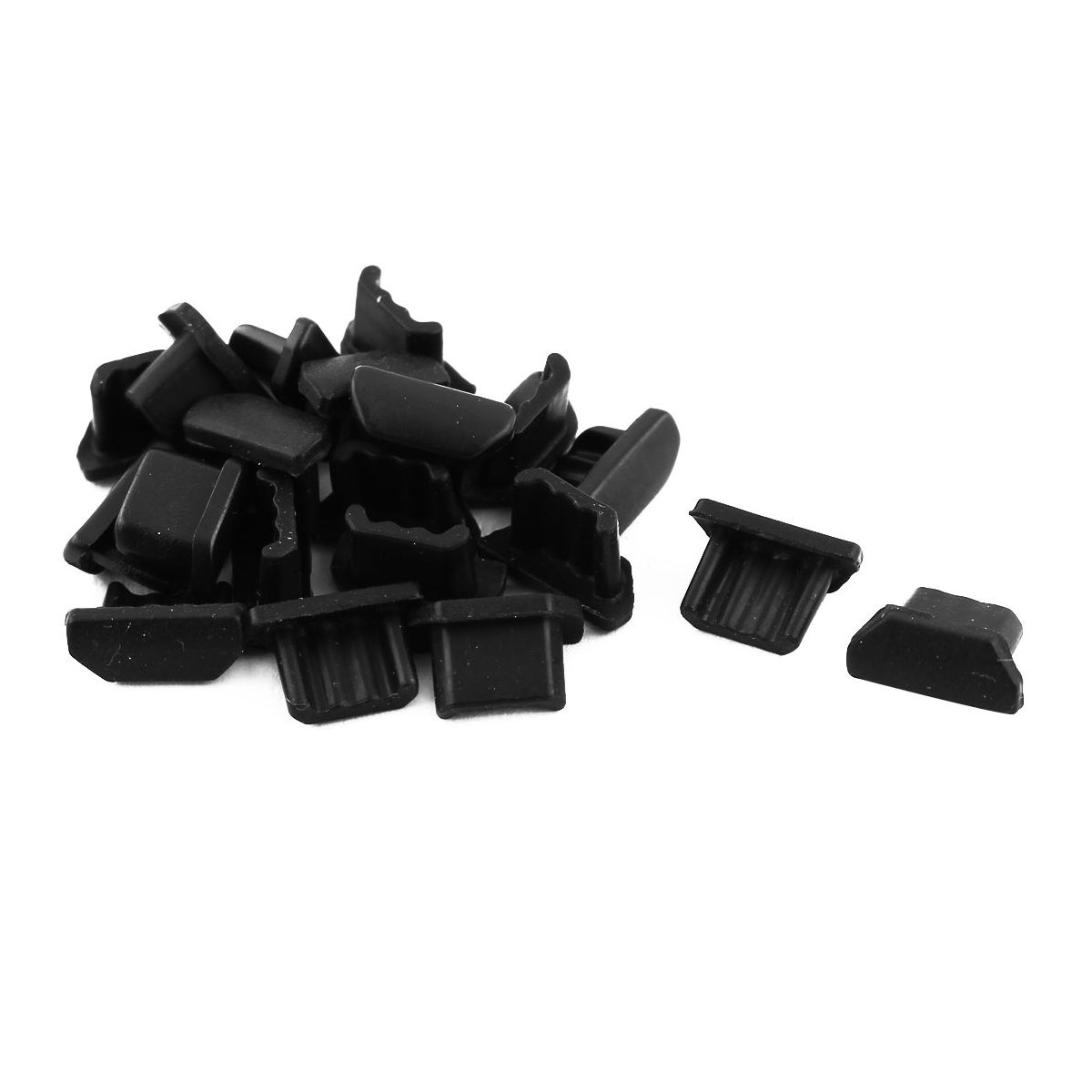 Unique Bargains Rubber Anti Dust Micro USB Port Speaker Repair Accessories Black 20 Pcs