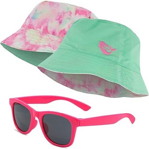 Kids Bucket Hat for Girls & Boys, Packable Fun & Cool Reversible Beach Sun Teen Toddler Bucket Hat with Sunglasses 3-14Y - 1 of 4