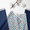 Bacati - Rod Pocket Window Valance Woodlands Animals Aqua/Navy/Grey - 2 of 4
