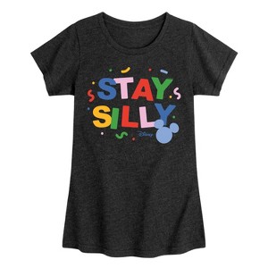 Girls' - Disney - Stay Silly Fitted Short Sleeve Graphic T-Shirt - 1 of 4
