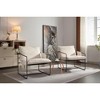 Vynxaria 2 Chairs in 1 Box, Upholstered hanging armchair with arm pocket metal frame, crushed foam cushions and skin-friendly braid - 2 of 4