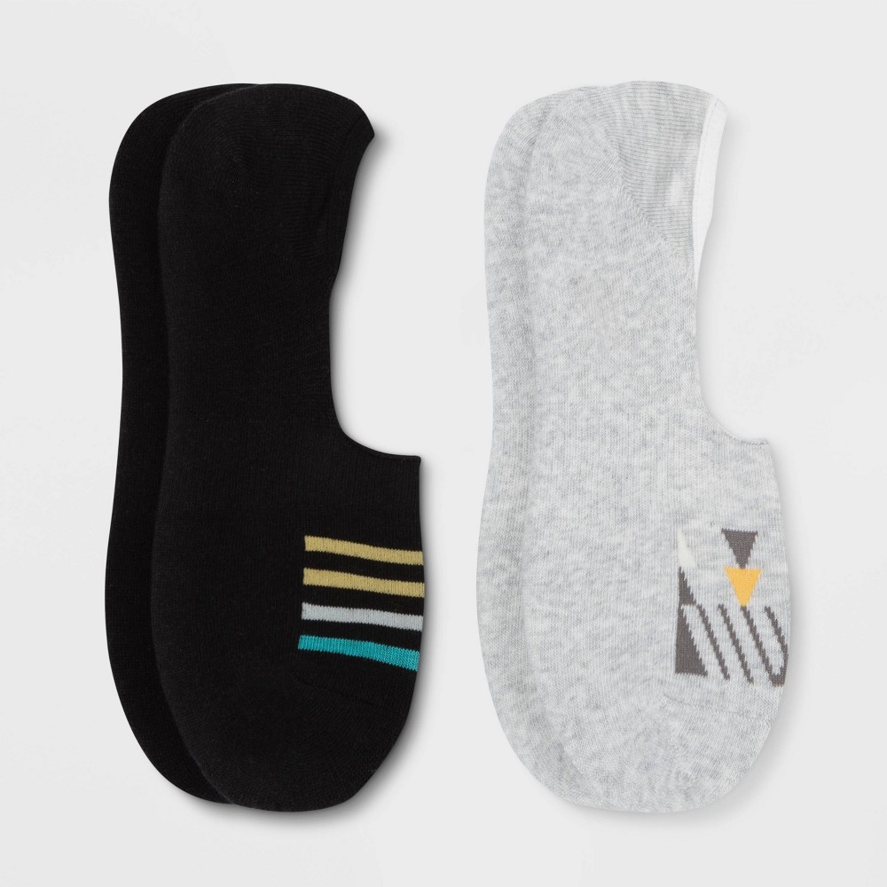 Pair of Thieves Men's Cushion No Show Socks 2pk - Gray 8-12, Size: Small, Yellow Gray was $12.99 now $7.14 (45.0% off)
