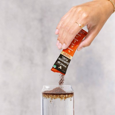 VitaCup Shroom Fuel Mushroom Based Light Roast Coffee Alternative Packets w/Cacao - 24ct