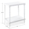 Kate and Laurel Bellport Rectangle Wood Side Table, 22x14x26, White - 2 of 4