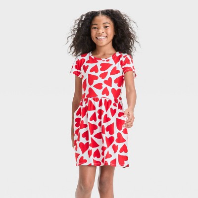 Girls' Short Sleeve Valentine's Day Dress - Cat & Jack™