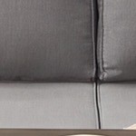 gray cushion/brown wicker