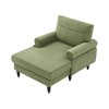 Yinvani Modern Chaise Lounge Sofa for LivingRoom or Bedroom, Chenille Fabric - 2 of 4