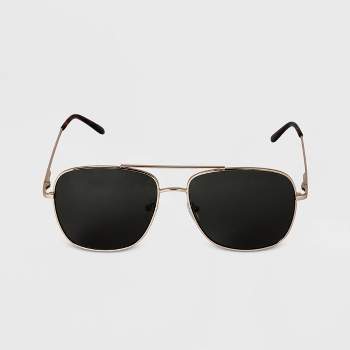 Men's Aviator Metal Sunglasses - Goodfellow & Co™ Black : Target