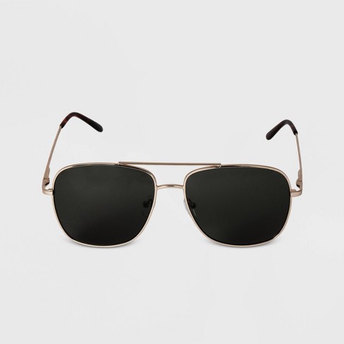 Men's Retro Browline Sunglasses - Goodfellow & Co™ Brown