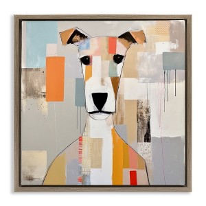 Stupell Industries Dog Face Abstract Collage, 25" x 25" - 1 of 4