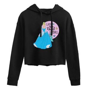 Women's - Disney Princess - Late For My Ball Cropped Graphic Hoodie - 1 of 3