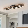 LLHZSY Integrated LED Rectangle Wood Semi Flush Mount Ceiling Light for Hallway Foyer - 27 9/16” - 2 of 4