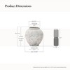 LuxenHome 10.7" Mottled Gray Cement Globe Vase, Round Decorative Accent for Home Decor Multicolored - 3 of 4