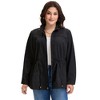 Agnes Orinda Women's Plus Size Lightweight Zipper Drawstring Waist Long Sleeve with Pockets Utility Fashion Jackets - 2 of 4