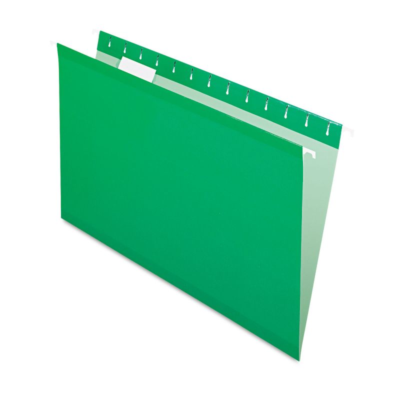 Pendaflex Reinforced Hanging Folders 1/5 Tab Legal Bright Green 25/Box 415315BGR, 1 of 3