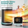 SereneLife Portable Space Heater—Wi-Fi Enabled, Thermostat, Remote Control, Digital Display (Black) - 4 of 4