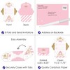 Big Dot of Happiness Little Princess Crown - Fill-In Cards - Pink and Gold Princess Baby Shower or Birthday Party Fold and Send Invitations - Set of 8 - 3 of 4