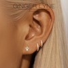 Marquise CZ Flat Back Earrings 18g for Cartilage Helix Tragus Lobe Gold Plated Sterling Silver 1 pair by Ginger Lyne - 4 of 4