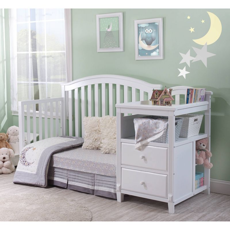 Sorelle Berkley Crib &#38; Changer Standard Full-Sized Crib White, 2 of 5