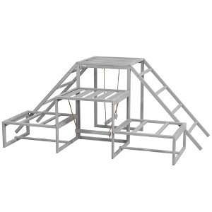 Chicken Roost Toys for Chickens Hens, Coop Accessories with Wood Stand, Ladder Platforms, for 10-15 Chickens - 1 of 4