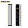 Garvee Metal Storage Locker Cabinet with Doors and Shelves, Lockable, Heavy-Duty Steel, Grey & Black - 3 of 4