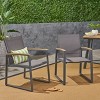 NicBex Outdoor Aluminum Dining Chairs All Weather Conversation Chairs with Armrest for Patio,Outdoor,Gray - image 2 of 4