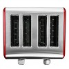 MegaChef 4 Slice Stainless Steel Toaster - Red: 1800W, Automatic Shut-Off, Reheat & Defrost Functions - image 4 of 4