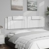 vidaXL Headboard Cushion Bedroom Upholstered Pillow Back Headboard Faux Leather - White 76" - 4 of 4