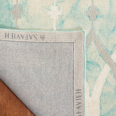 Lush Green Hand-Tufted Wool 5' Square Area Rug