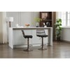 Vynxaria Black Rattan Swivel Accent Chairs - Set of 2, Adjustable Counter Height - 3 of 4