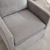 CENGHU 29.92" Swivel Accent Chair, Upholstered Arm Chair with Removable Back Cushion, 360-Degree Comfy Living Room Chair - 3 of 4