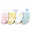 Hudson Baby Infant Girl Cotton Rich Newborn and Terry Socks, Lemon Daisy - 2 of 4